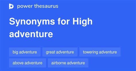 synonyms for adventure|Adventurer Words .